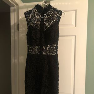 B Darlin black lace dress